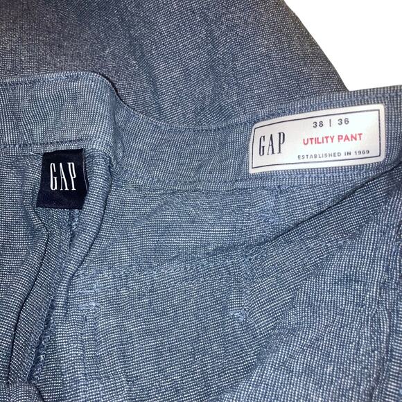 NWT Men’s Gap Blue Linen Utility Pant -size 36w 36l - Picture 6 of 13